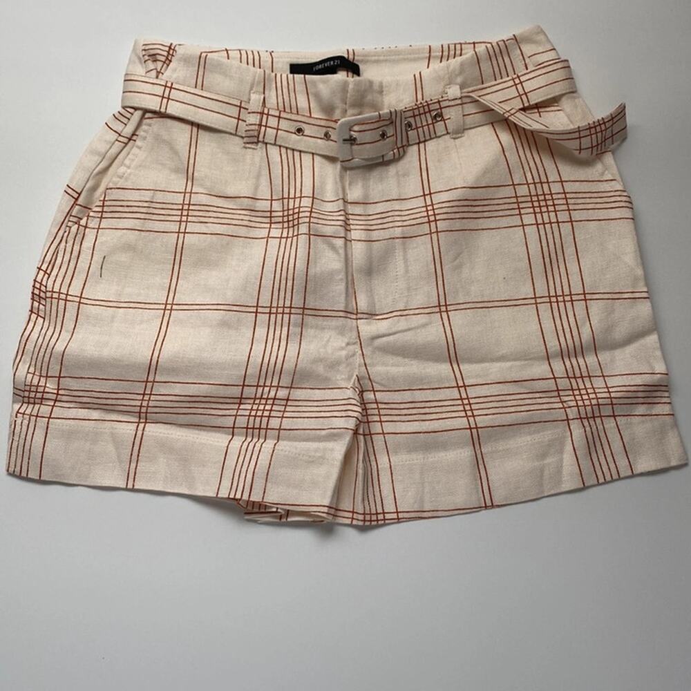 Forever 21 Size S Women’s Stripe Belted High Rise Shorts